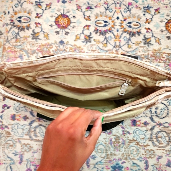 GloVelt, Gold/Shimmer Multi Pocket, Tennis Tote. - Picture 7 of 12